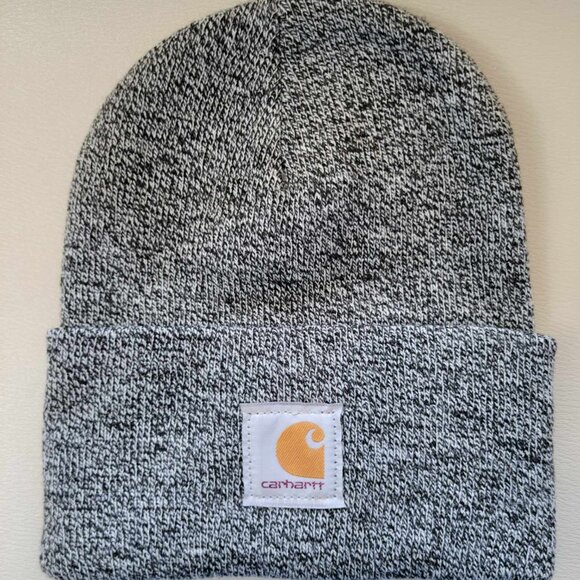 Carhartt Knit Cuffed Beanie - Heather Black/White - Picture 1 of 2